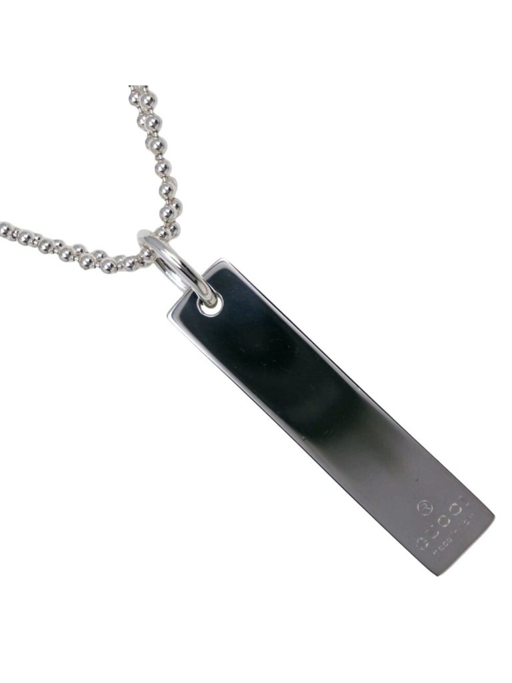 Gucci Bar Ball Chain 925 Sterling Silver Necklace